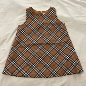 Bravo Bambino Dress Beige Check‎